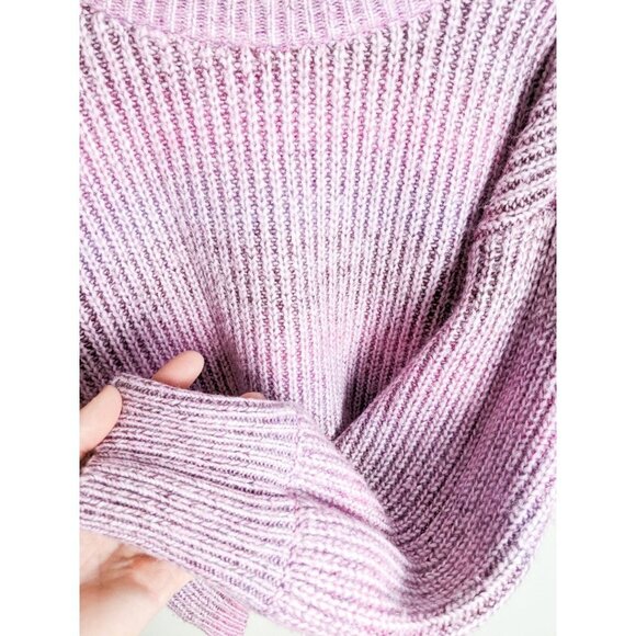 Universal Thread Chunky Pink Ombre Oversized Crewneck Sweater XS Womens Pullover - Picture 6 of 10